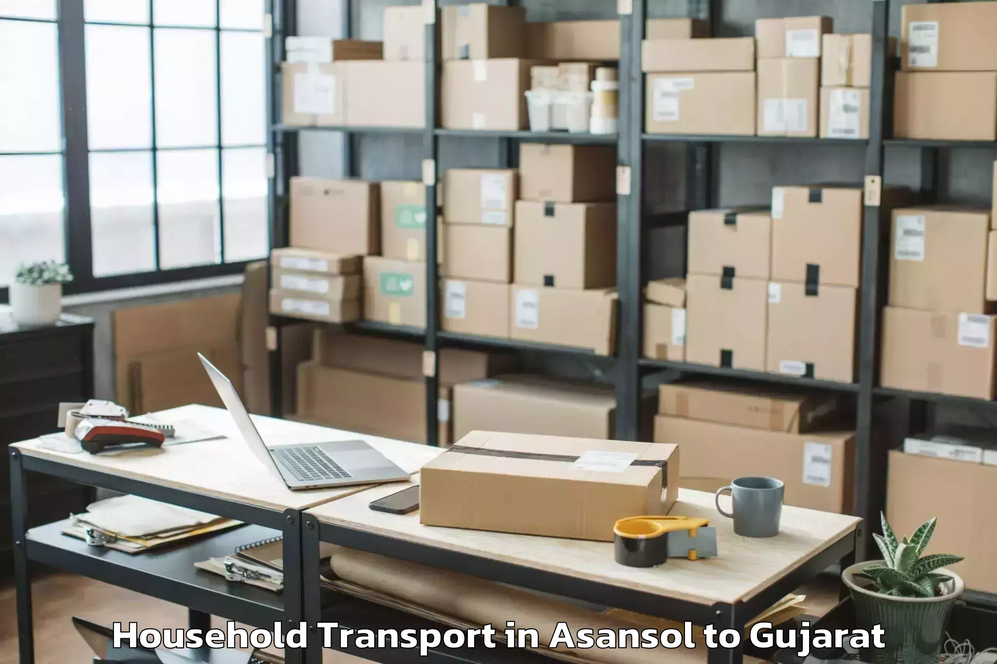 Reliable Asansol to Amod Household Transport